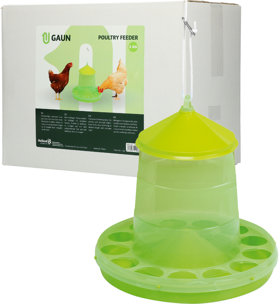 Gaun Geflügel Futterautomat, limonengrün, 2 kg