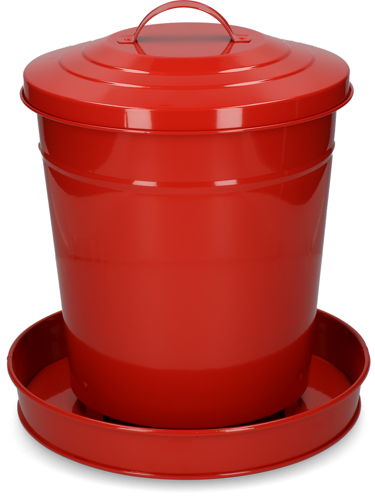 Gaun Geflügel Futterautomat, Metall, Rot, Ø 28 x 31 cm, 6 kg