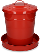 Gaun Geflügel Futterautomat, Metall, Rot, Ø 28 x 31 cm, 6 kg