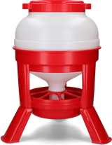 Gaun Geflügel Futterautomat mit Ständer, rot, 20 l