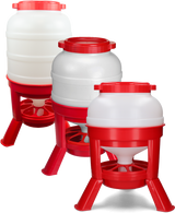 Gaun Geflügel Futterautomat, mit Ständer, Rot, 40 l