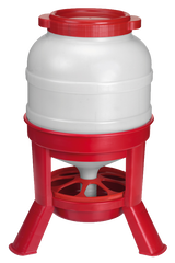 Gaun Geflügel Futterautomat, mit Ständer, rot, 30 l