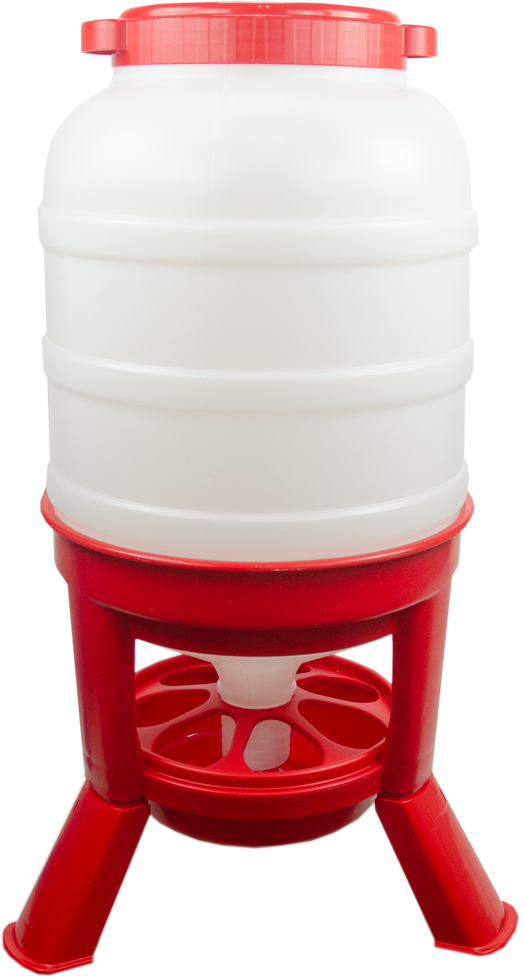 Gaun Geflügel Futterautomat, mit Ständer, Rot, 40 l