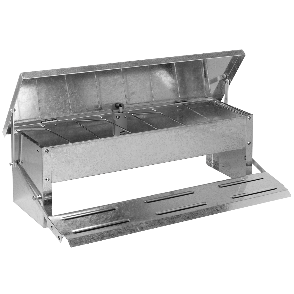 Gaun Geflügel Pedal-Futtertrog, 56 x 36 x 18,5 cm