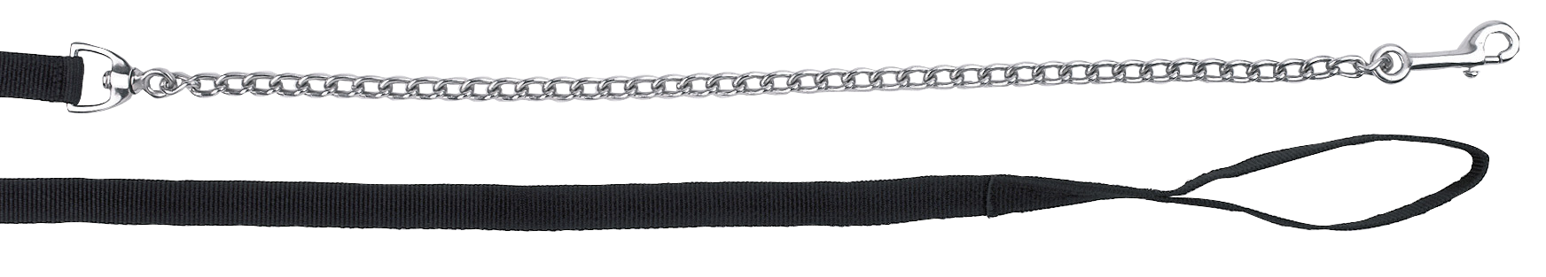 Führstrick mit Kette, schwarz, 250 cm