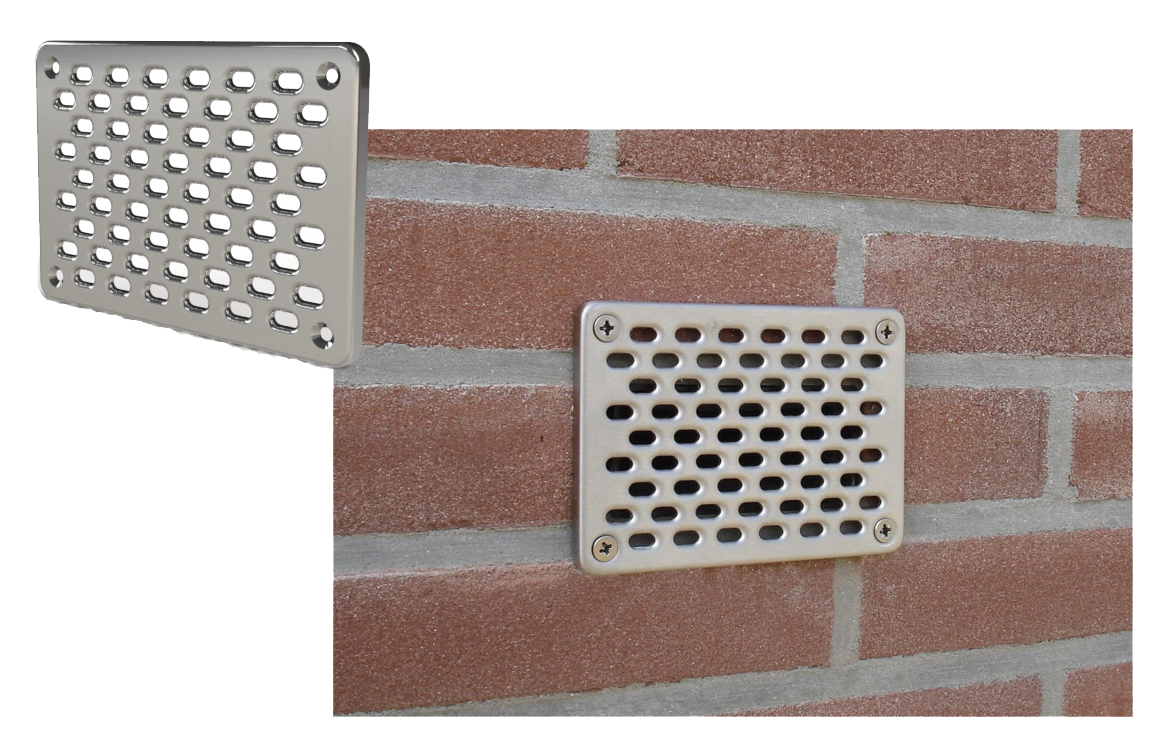 GevelFix Lüftungsgitter, Edelstahl 304, 10 x 14 cm