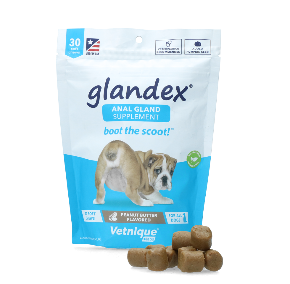 Glandex Soft Chews, Analdrüsen Hund, Erdnussbutter, Probiotika, 30 St.