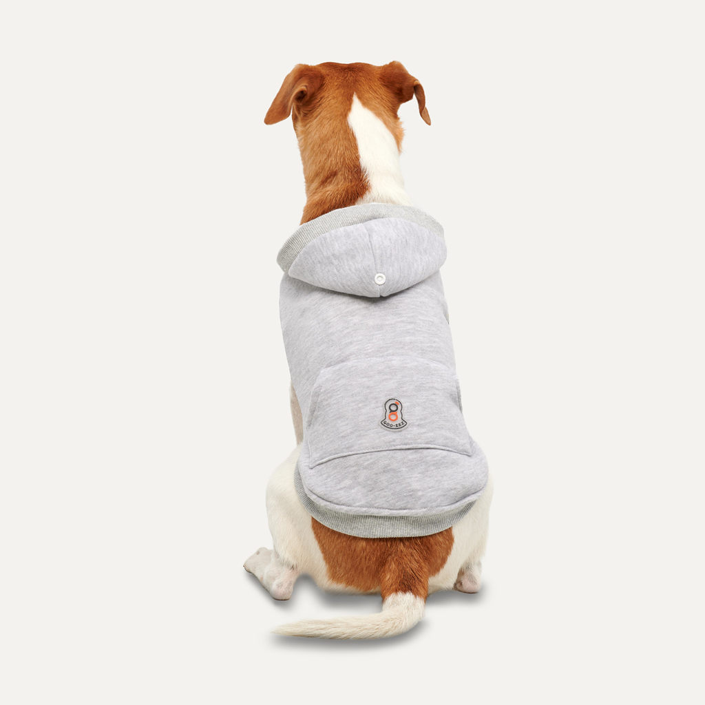 Goo-eez Hundepullover Kangaroo Fleece Hoodie, L, grau