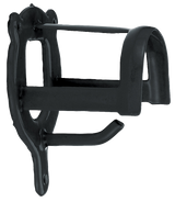 Trensenhalter Metall, rund, schwarz