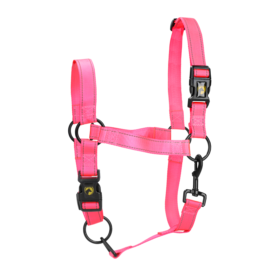 Excellent Premium Halfter, Nylon, reflektierend, rosa, Größe L