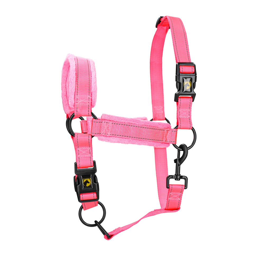 Excellent Halfter, Nylon, reflektierend, Fleece, rosa, XL
