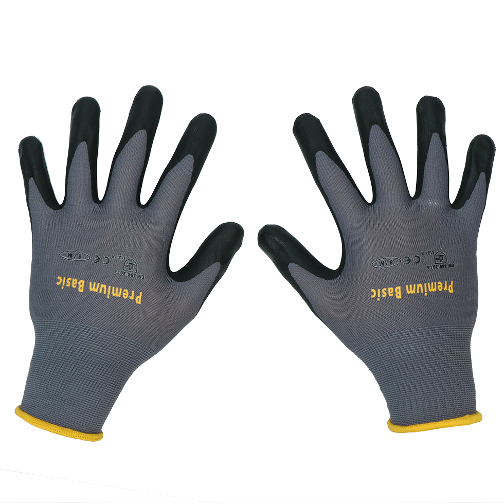 Keron Nylonhandschuh Premium Basic, Nitrilschaumbeschichtung, Größe L (9)