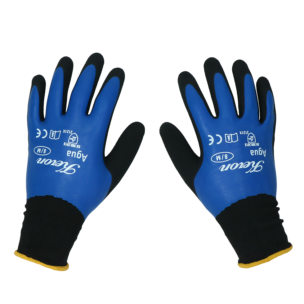 Keron Arbeitshandschuh Fine-knit Agua, Nylon, Latexbeschichtung, wasserdicht, Größe L (9)