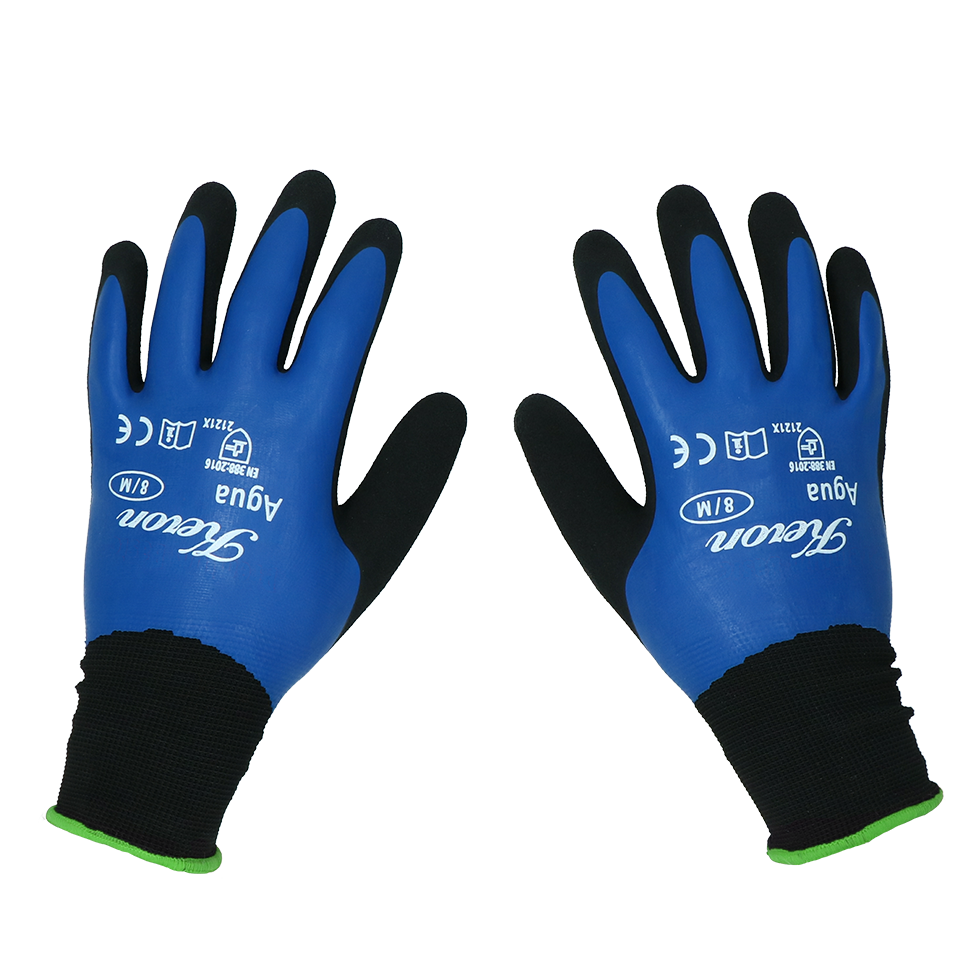 Keron Nylonhandschuh, fein gestrickt, Latexbeschichtung, wasserdicht, Größe XL