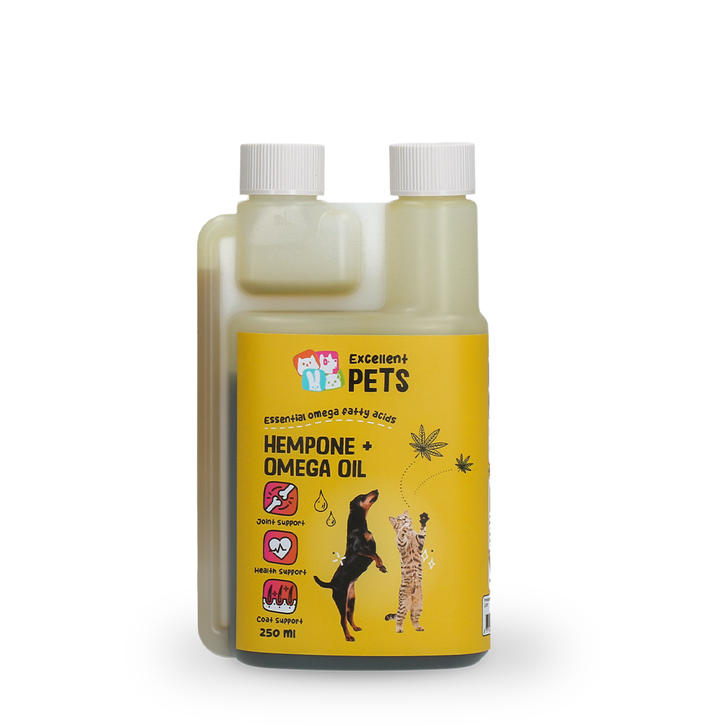 Excellent Pets Hanföl, Omega-3 und Omega-6, Ergänzungsfuttermittel für Hunde und Katzen, 250 ml