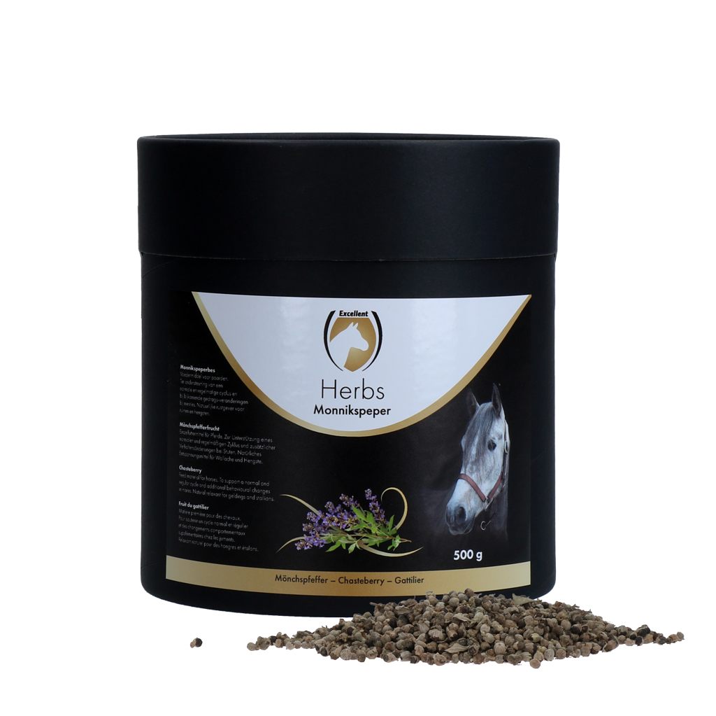 Excellent Horse Herbs Mönchspfeffer, Einzelfuttermittel für Pferde, 500 g