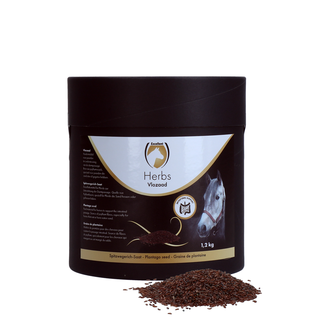 Excellent Horse Herbs Flohsamen, Ergänzungsfuttermittel für Pferde, 1,2 kg