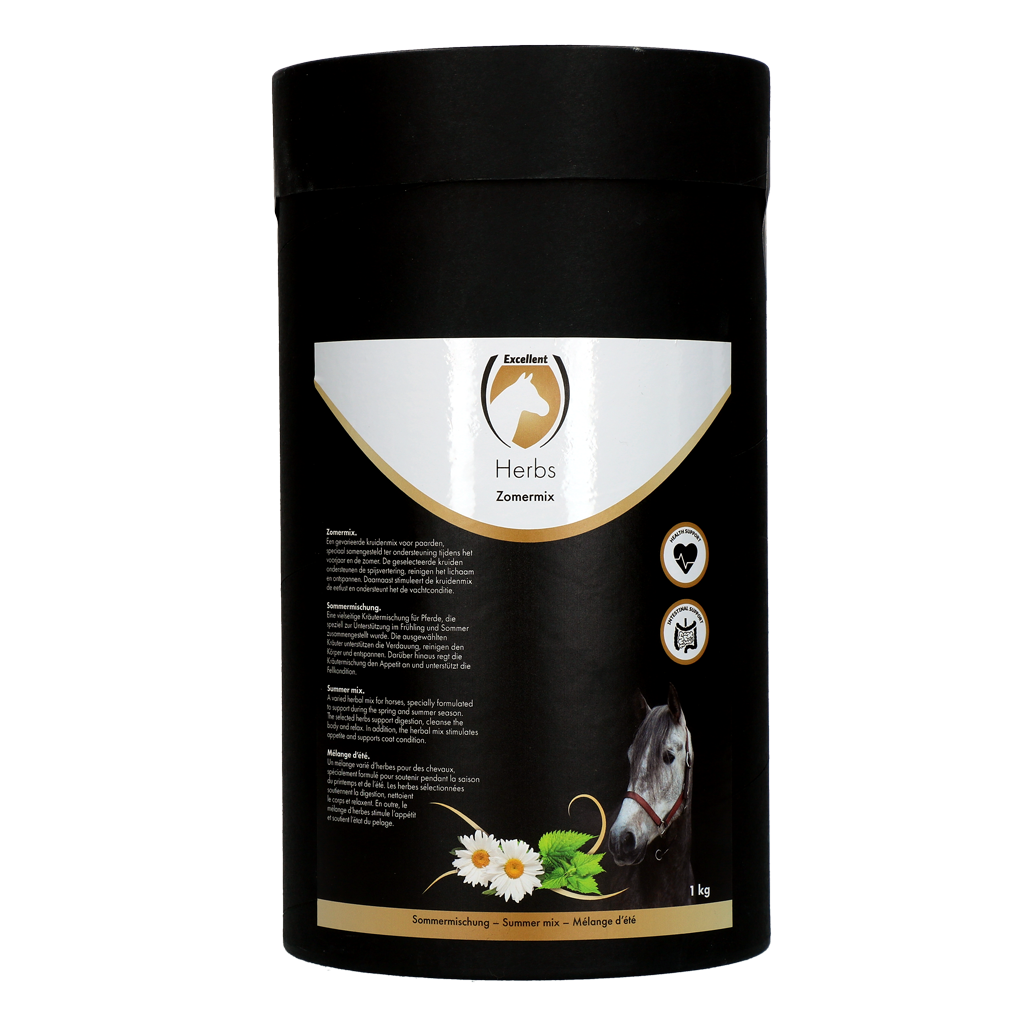 Excellent Horse Herbs Sommermischung, Ergänzungsfuttermittel für Pferde, 1 kg