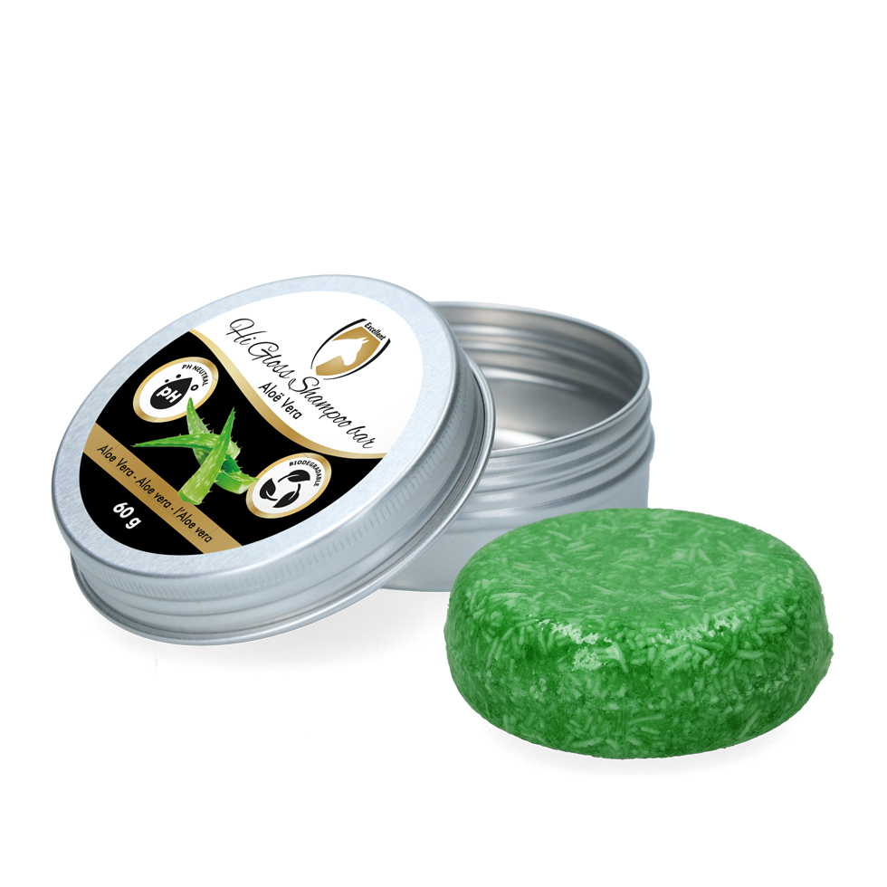 Excellent Horse Shampoo Bar, Aloe Vera, für Pferde, 60 g