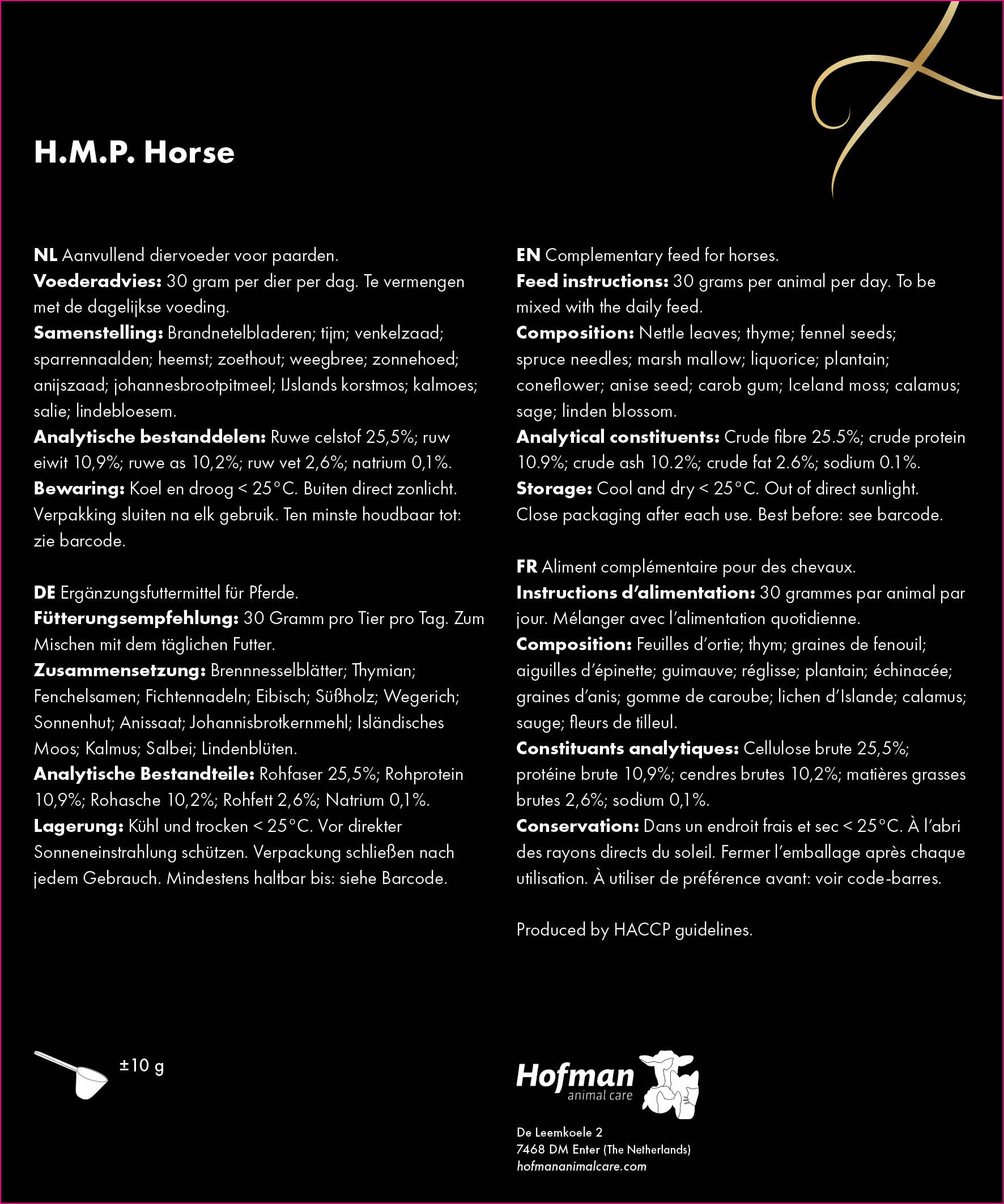 Excellent Horse H.M.P. Powder, Ergänzungsfuttermittel für Pferde, 1 kg