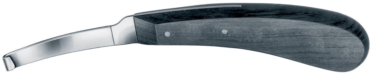 Hufmesser Aesculap VC 311 L, schmale Klinge, Ebenholzgriff, für Rinder