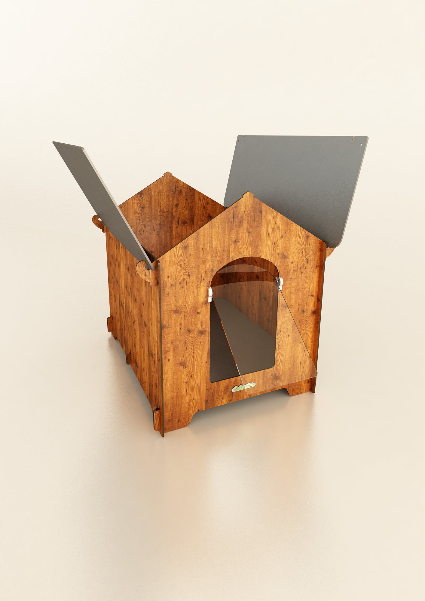 Hundehütte Cucciolotta Classic XL, HPL-Platten, 95 x 110 x 89 cm