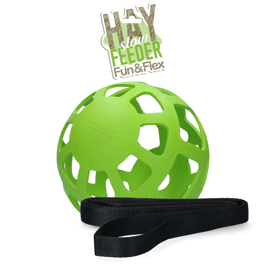 Heuball Slow Feeder Fun & Flex, grün, mit Nylonband 2 m