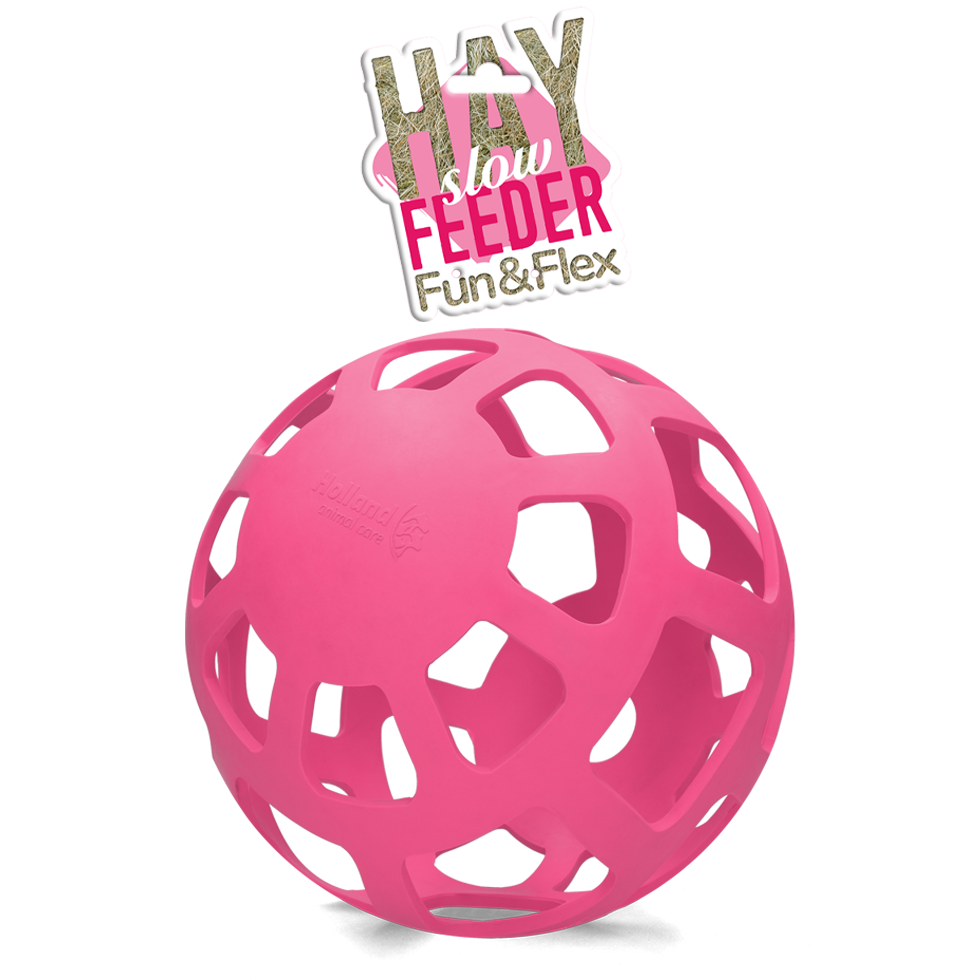 Heu Slow Feeder Ball, Fun & Flex, rosa, für Pferde