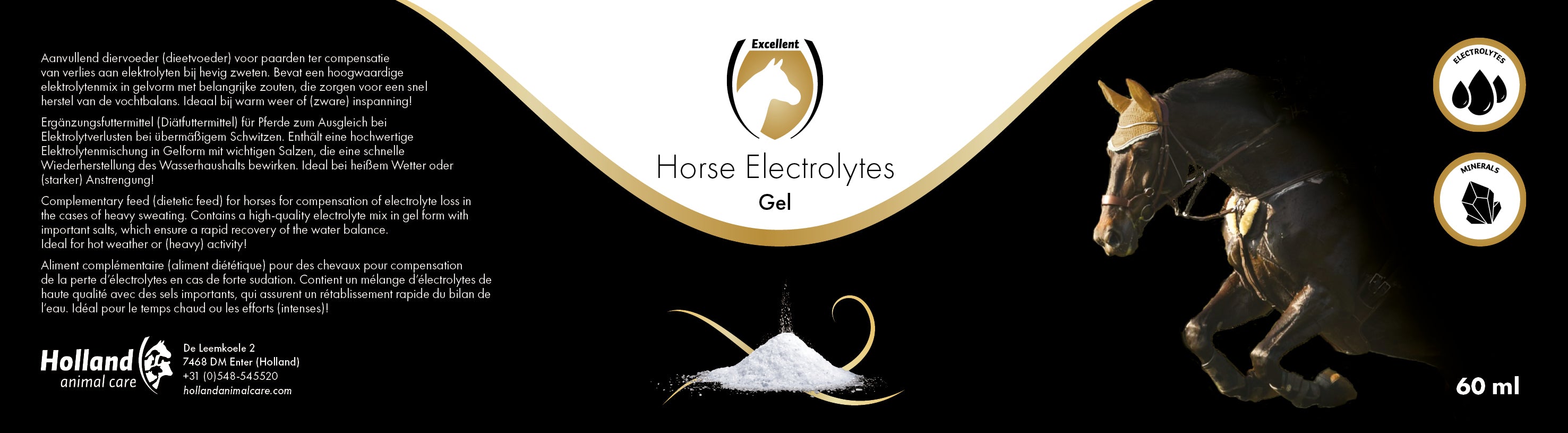 Excellent Horse Elektrolyte Gel für Pferde, 60 ml