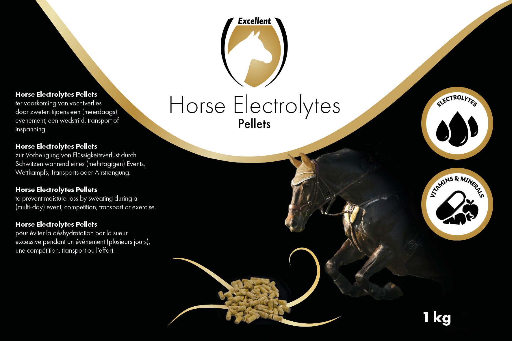 Excellent Horse Elektrolyt-Pellets für Pferde, 1 kg