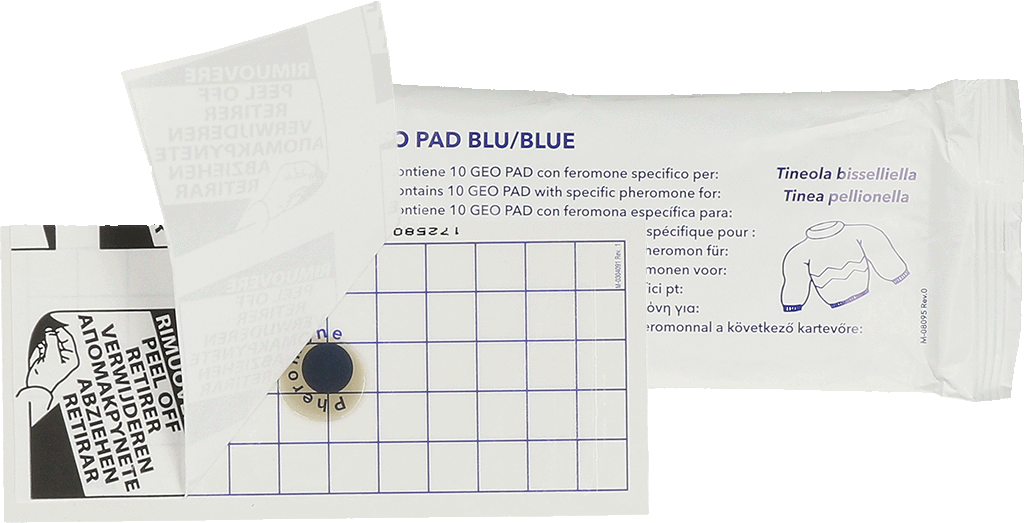 Geo Klebeplatten, Pheromon, für Kleidermotten und Fellmotten, 13 x 6 cm, 10 Stk