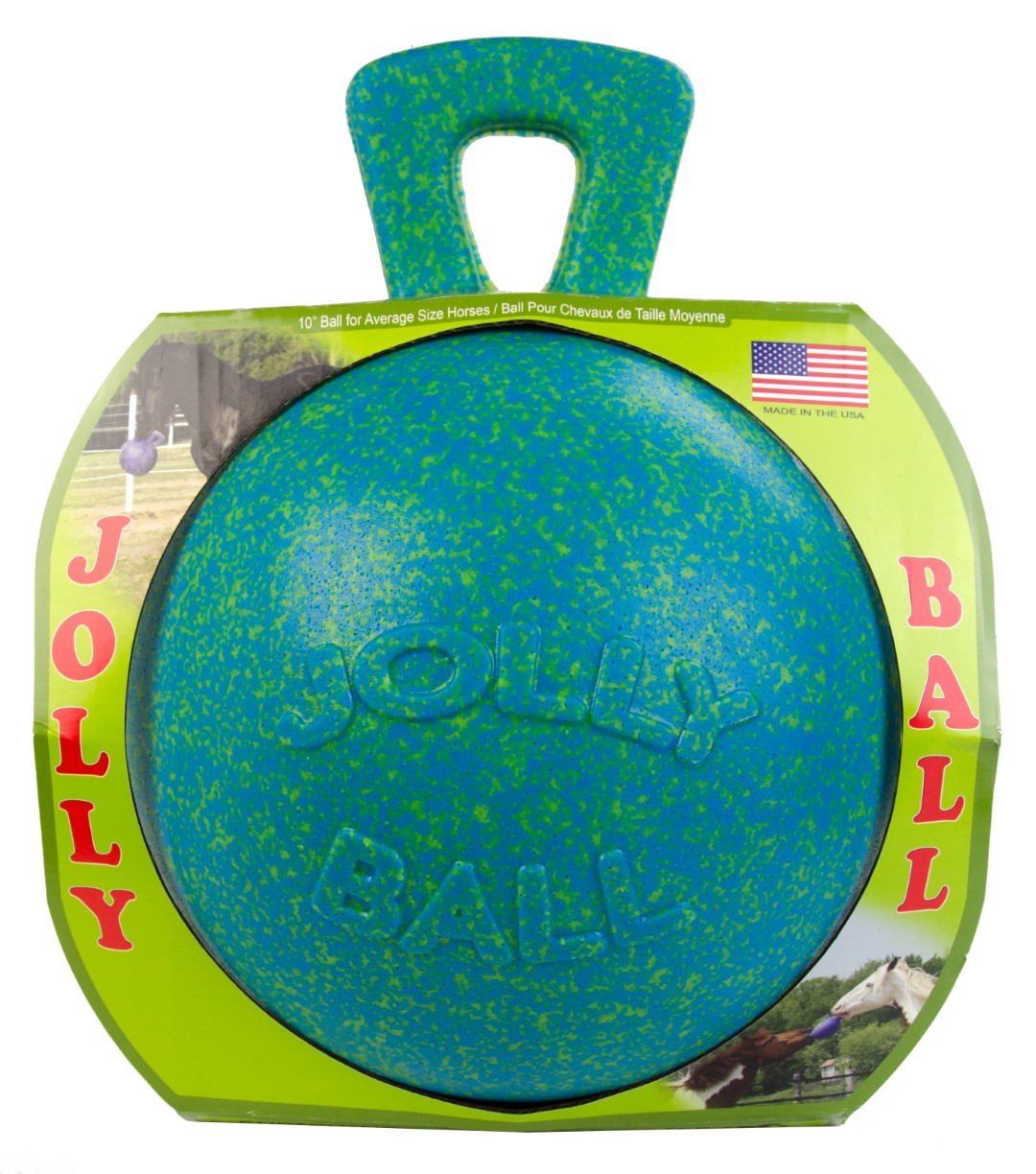Jolly Pets Spielball für Pferde, selbstaufblasend, bissfest, weich, Ø 25 cm, meeresgrün