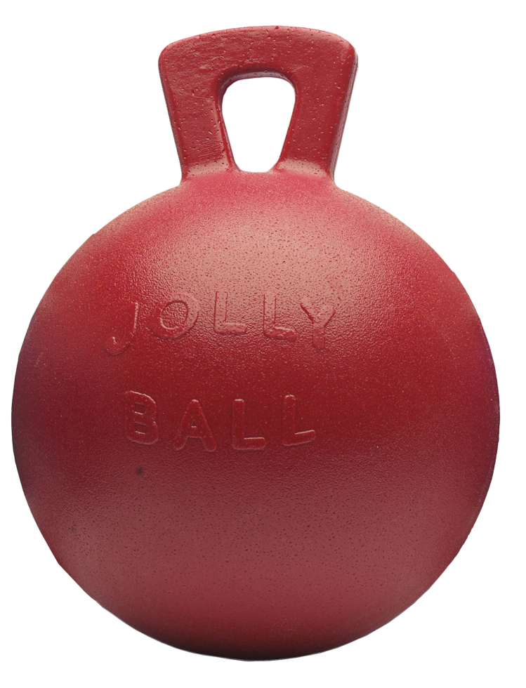 Jolly Pets Spielball für Pferde, selbstaufblasend, bissfest, Ø 25 cm, rot