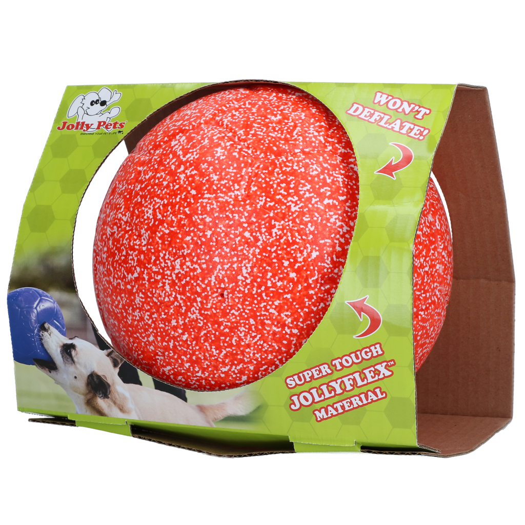Jolly Pets Hundeball, Jollyflex, orange/weiß, schwimmfähig, Vanilleduft, Ø 20 cm