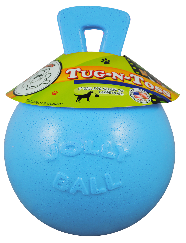 Jolly Pets Hundeball Tug-n-Toss, Heidelbeere, Vanilleduft, Ø 15 cm