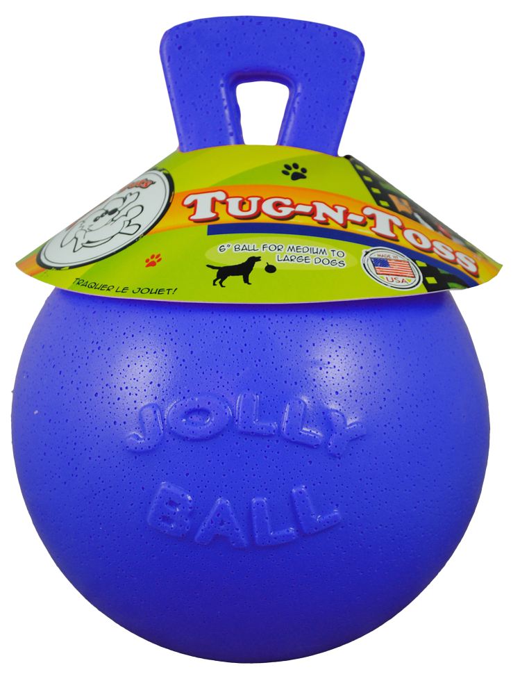 Jolly Tug-n-Toss Hundespielball, Blau, Ø 15 cm