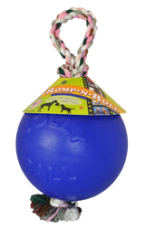 Jolly Pets Hundespielzeug Romp-n-Roll, Blau, Größe M, Ø 15 cm