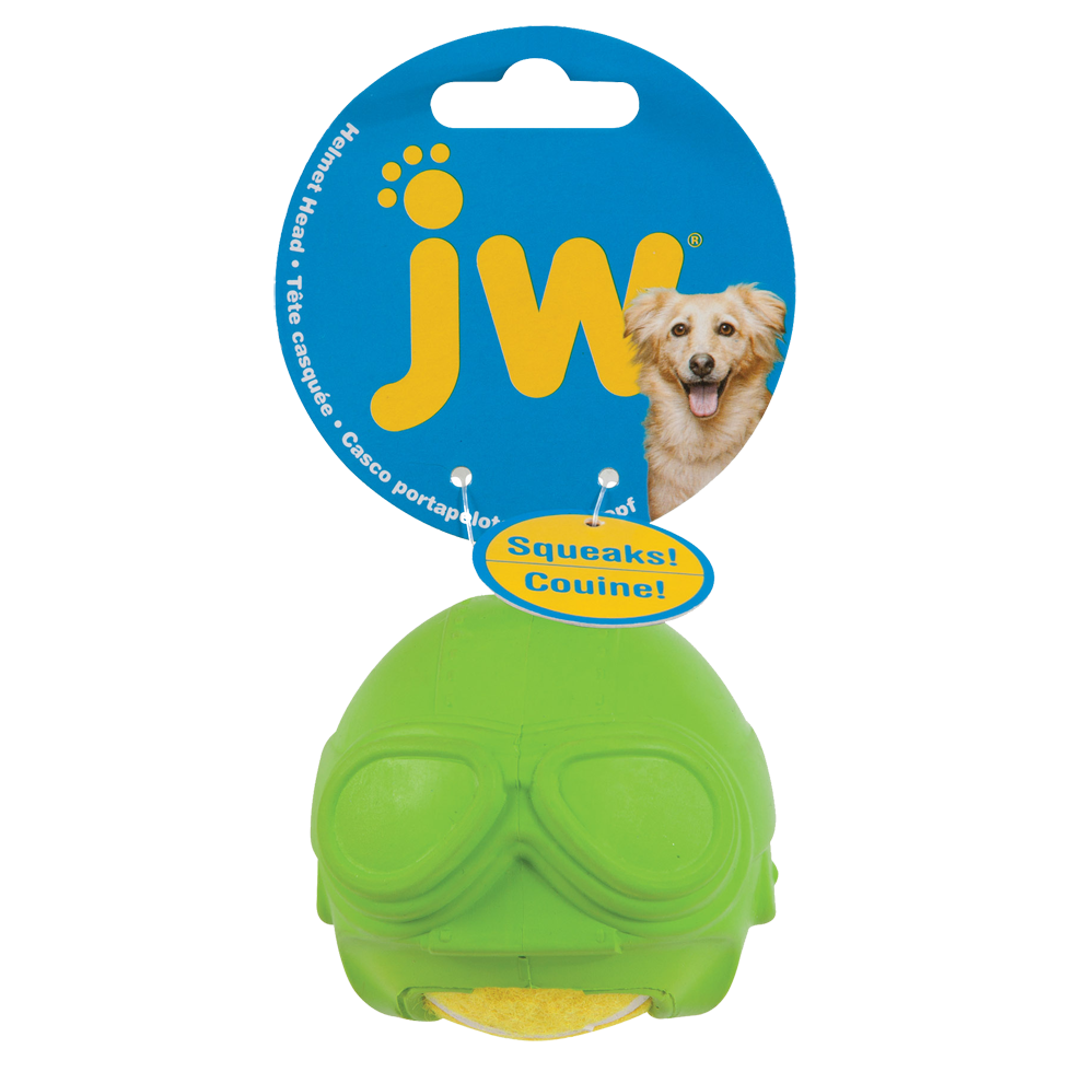 JW Hundespielzeug Helmet Heads Aviator, Gummi, Quietscher
