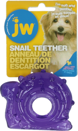 JW Hundespielzeug Snail, Naturkautschuk, zahnschonend, für Welpen und kleine Hunde
