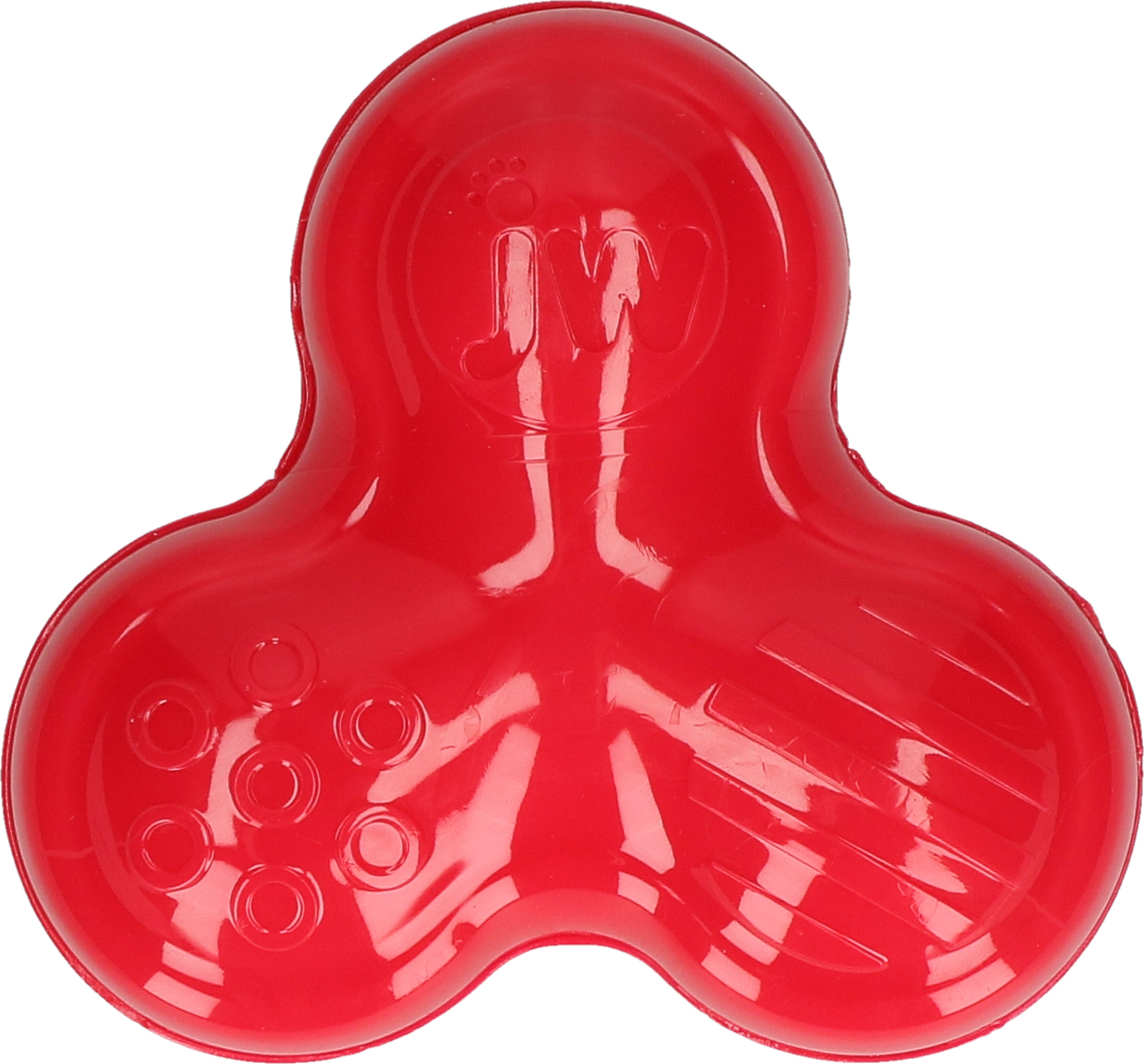 JW Hundespielzeug Gummi, 3 Quietschkammern, rot