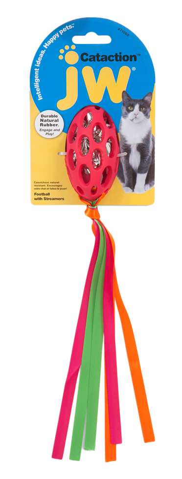 JW Katzenball, Naturkautschuk, Knistereffekt, Satin-Streamers 10 cm, 22 cm