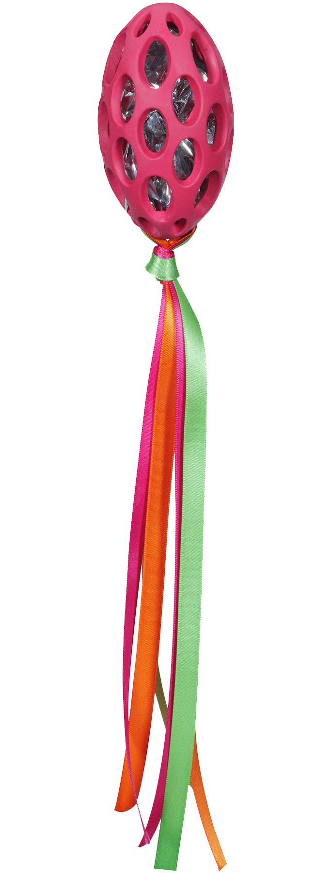 JW Katzenball, Naturkautschuk, Knistereffekt, Satin-Streamers 10 cm, 22 cm