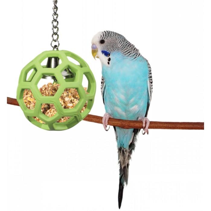 JW Hol-ee Roller Papageienspielzeug, Gummi, Metallkette, Ø 8 cm