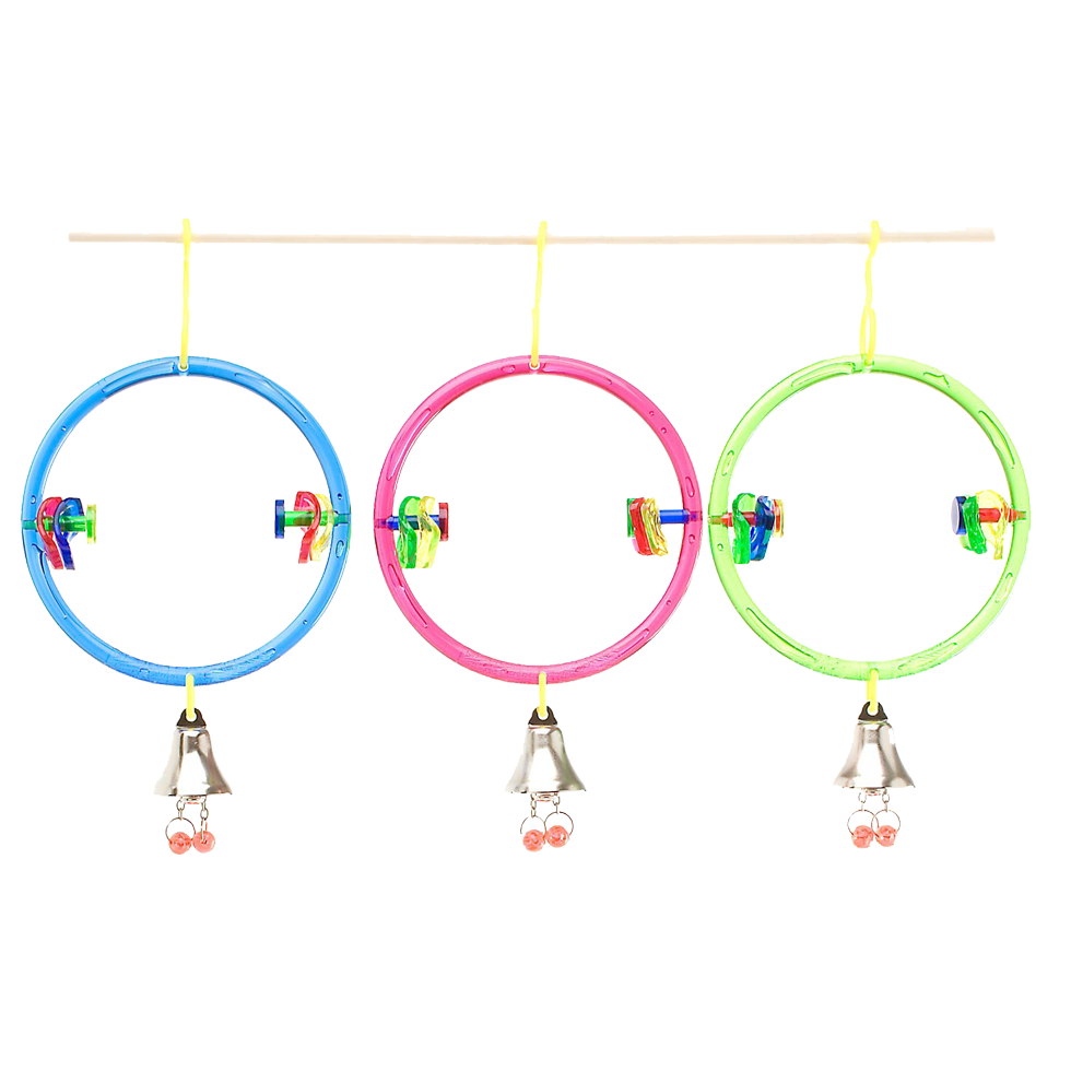 JW Vogelschaukel Kunststoff, JW Activitoy, Ø 11 cm, mit Glöckchen