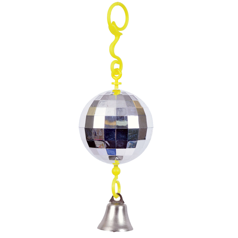 JW Vogelspielzeug Disco Ball, Glöckchen, für Wellensittiche und Nymphensittiche