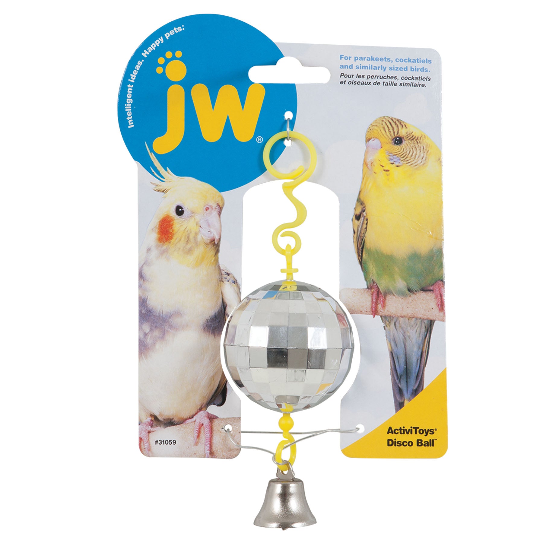 JW Vogelspielzeug Disco Ball, Glöckchen, für Wellensittiche und Nymphensittiche