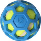 JW ProTen Hol-ee Roller, Hundespielzeug, Naturgummi, mit Tennisball, Ø 8,5 cm