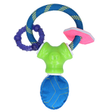 JW Hundespielzeug Puppy Connects Soft-ee, Beißring, Seil, Filzring, Quietsche, für Welpen