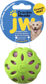 JW Hundespielzeug Crackle Heads Ball, S, Ø 5 cm
