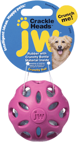 JW Hundespielzeug Crackle Heads Ball, S, Ø 5 cm
